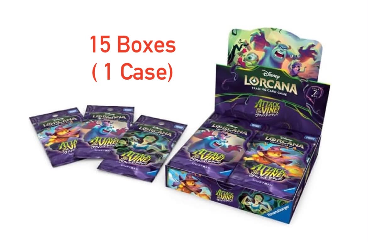 Disney Lorcana TCG: (1 Case)Japanese Version Booster Pack: Vines Attack!BOX- NEW/Sealed(2026/07/17)