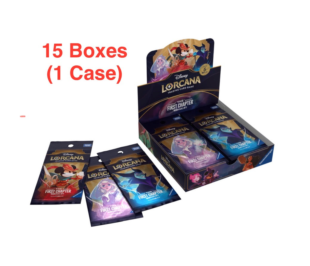 Disney Lorcana TCG: (1 Case) Japanese Booster Pack THE FIRST CHAPTER: THE STORY BEGINS - NEW /Sealed (2025/01/25))