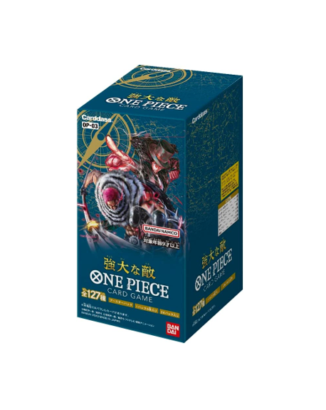 op 03 booster box One Piece Card Game OP03 Pillars of Strength English TCG Fabrik Inc 03 display enriches the One Piece universe with new yellow cards One Piece TCG: Pillars of