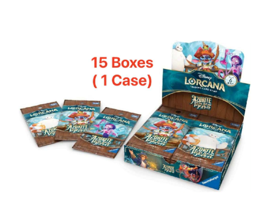 Disney Lorcana TCG: (1 Case)  Trading Card Game Japanese Version Booster Pack Great Azurite Box- NEW/Sealed(2025/10/31)