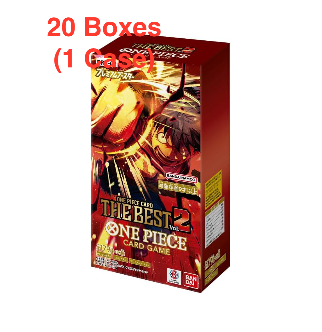 One Piece TCG: (1 Case) Premium Booster ONE PIECE CARD THE BEST Vol.2 One Piece TCG: (1 Case) Premium Booster ONE PIECE CARD THE BEST Vol.2