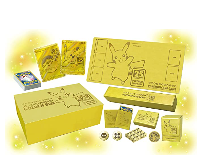 Pokémon TCG:  25th Anniversary Golden Box Set Japan Limited Pikachu Gold coin NEW